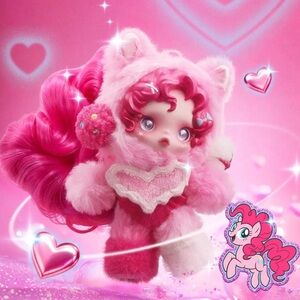 Pinkie Pie Skullpanda My Little Pony Plush Doll Pendant